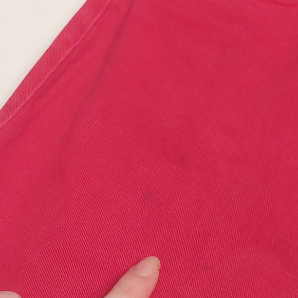 BACCINI Bright Red Denim Cropped Ankle Zip Mid Rise Jeans Bold Size 6 30x26 - Picture 8 of 14
